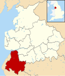 West Lancashire UK locator map